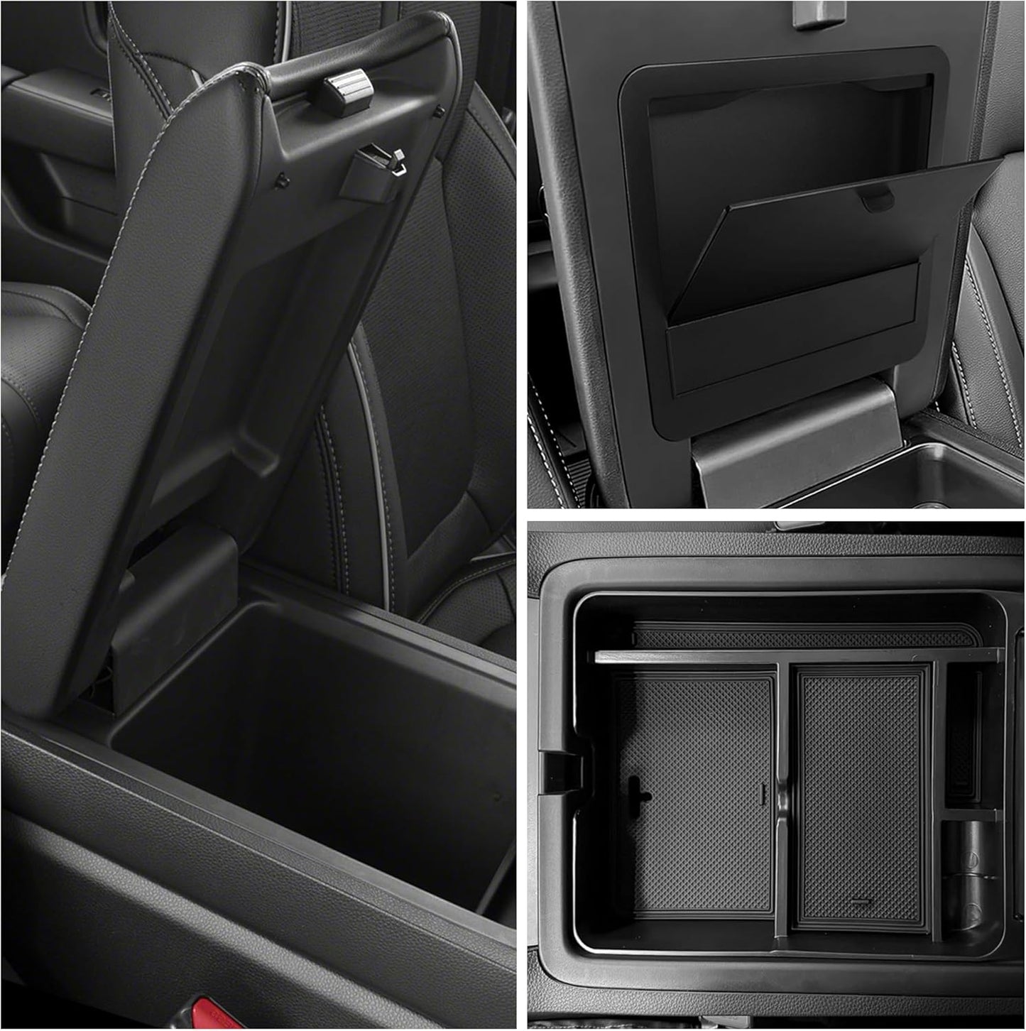 Glove Box Dividers Organizer Compatible with Toyota 2016-2020 2021 2022 2023 Tacoma Accessories Black ABS Material Center Console Organizer