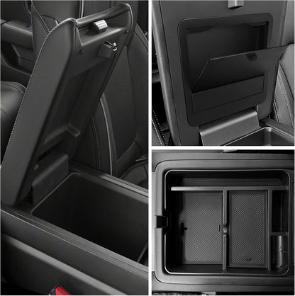 Glove Box Dividers Organizer Compatible with Toyota 2016-2020 2021 2022 2023 Tacoma Accessories Black ABS Material Center Console Organizer