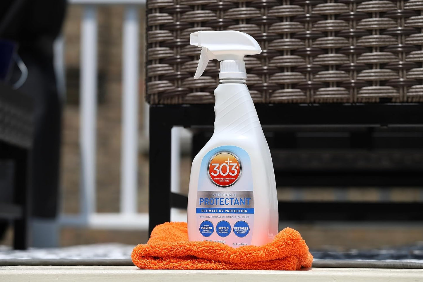 303 Products Aerospace Protectant Spray, UV Protection for Outdoor Surfaces – Protects Vinyl, Plastic & Rubber, Repels Dust & Dirt, Matte Finish, 10 oz