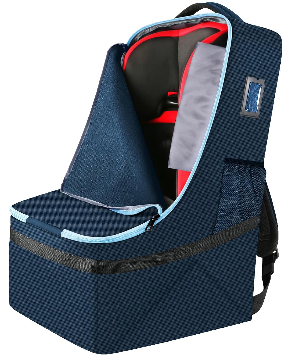 YOREPEK Padded Car Seat Travel Bag Backpack for Airplane, Heavy Duty Car Seat Bags for Air Travel, Carseat Cover for Airplane Travel with Shoulder Strap, Car Seats Carrier for Airport, Black