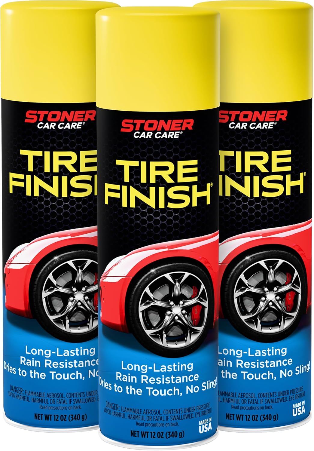 Stoner Car Care 91094-6PK More Shine Tire Finish – Tire Shine Spray Restores Deep Matte Black Finish with Long-Lasting Rain-Resistant Protection, Dry-to-Touch – 12 oz (Pack of 6)
