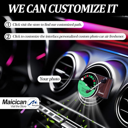Maicican 12PCS Customizable Car Air Freshener Vent Clip, Pop Singer Album Cover Record Player Shape, Music Lover Gifts. (Fashion)