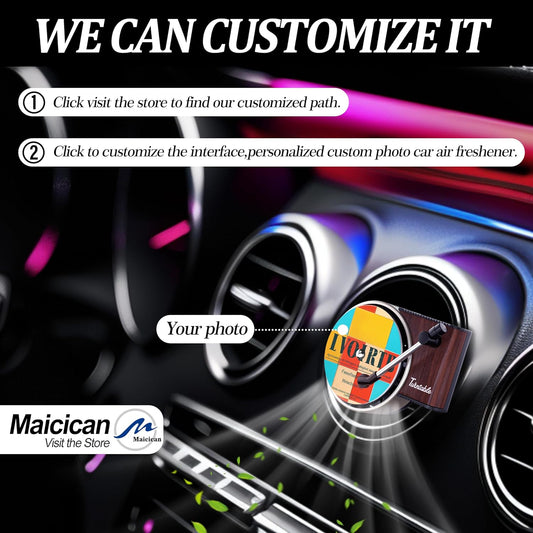 Maicican 12PCS Customizable Car Air Freshener Vent Clip, Pop Singer Album Cover Record Player Shape, Music Lover Gifts. (Fashion)