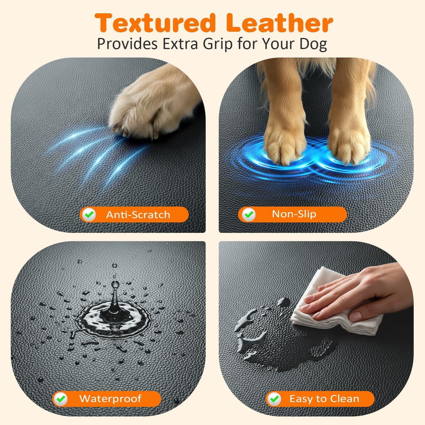 URPOWER Backseat Extender for Dogs - Hard Bottom Dog Car Seat Cover for Back Seat, Dog Hammock for Car and SUV, Pet Rear Seat Protector Dogs Travel Bed with Mesh Window