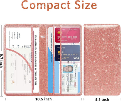 CoBak Car Registration and Insurance Holder - Vehicle Glove Box Car Organizer,Auto Truck Comparment Accessories Case with Magnetic Closure for Driver License,Cards - Colors B