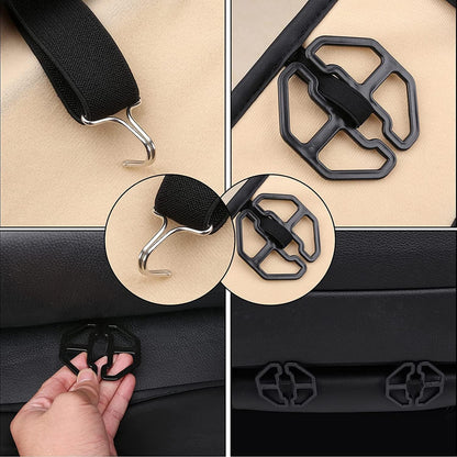 Coverado Seat Covers, Car Seat Covers Full Set, Black Car Seat Cover, Car Seat Covers Front Seats Back Seat Cover, Waterproof Car Seat Cushion, Leather Seat Covers Seat Protector Fit for Most Cars