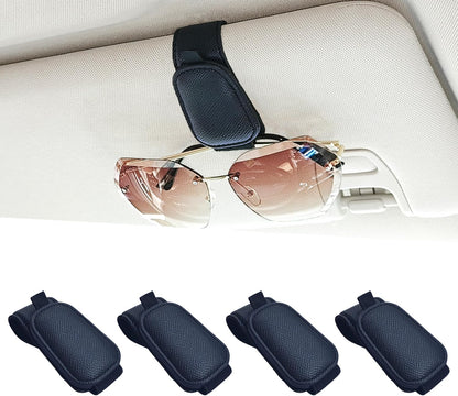 Yuoyar 2 Packs Magnetic Sunglass Holder for Car Visor (Grey) | Magnetic Interior Car Accessories