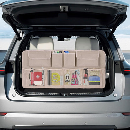 Car Trunk Organizer and Storage, Large Capacity Backseat Hanging Storage Accessories, Backseat Car Organizer for SUV/MPV/Truck (Black)