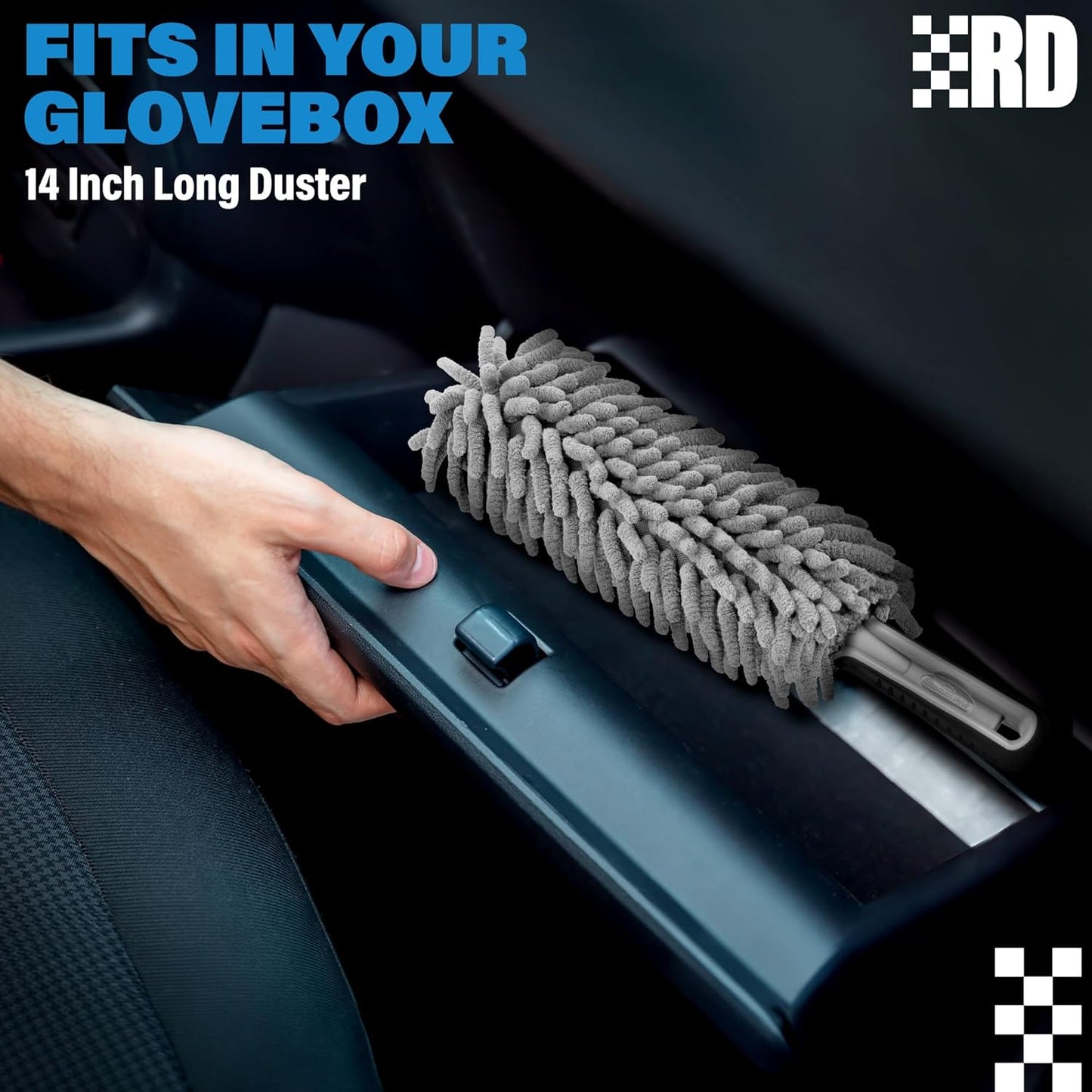 Professional Car Duster Interior - Car Accessories for Women and Men (Lint & Scratch Free)
