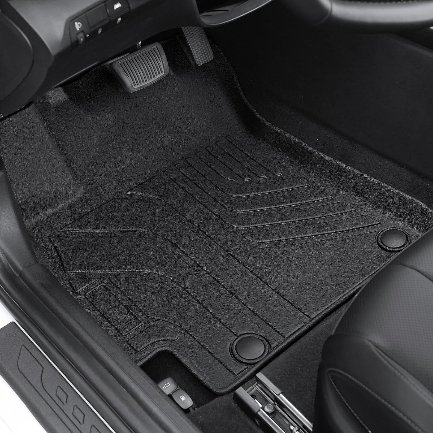 Floor Mats for Hyundai Elantra Gas 2021-2026, All Weather Floor Mats Trunk Cargo Liner and Door Sill Guards Accessories, Full Coverage Set (Not fit Hybrid Models)