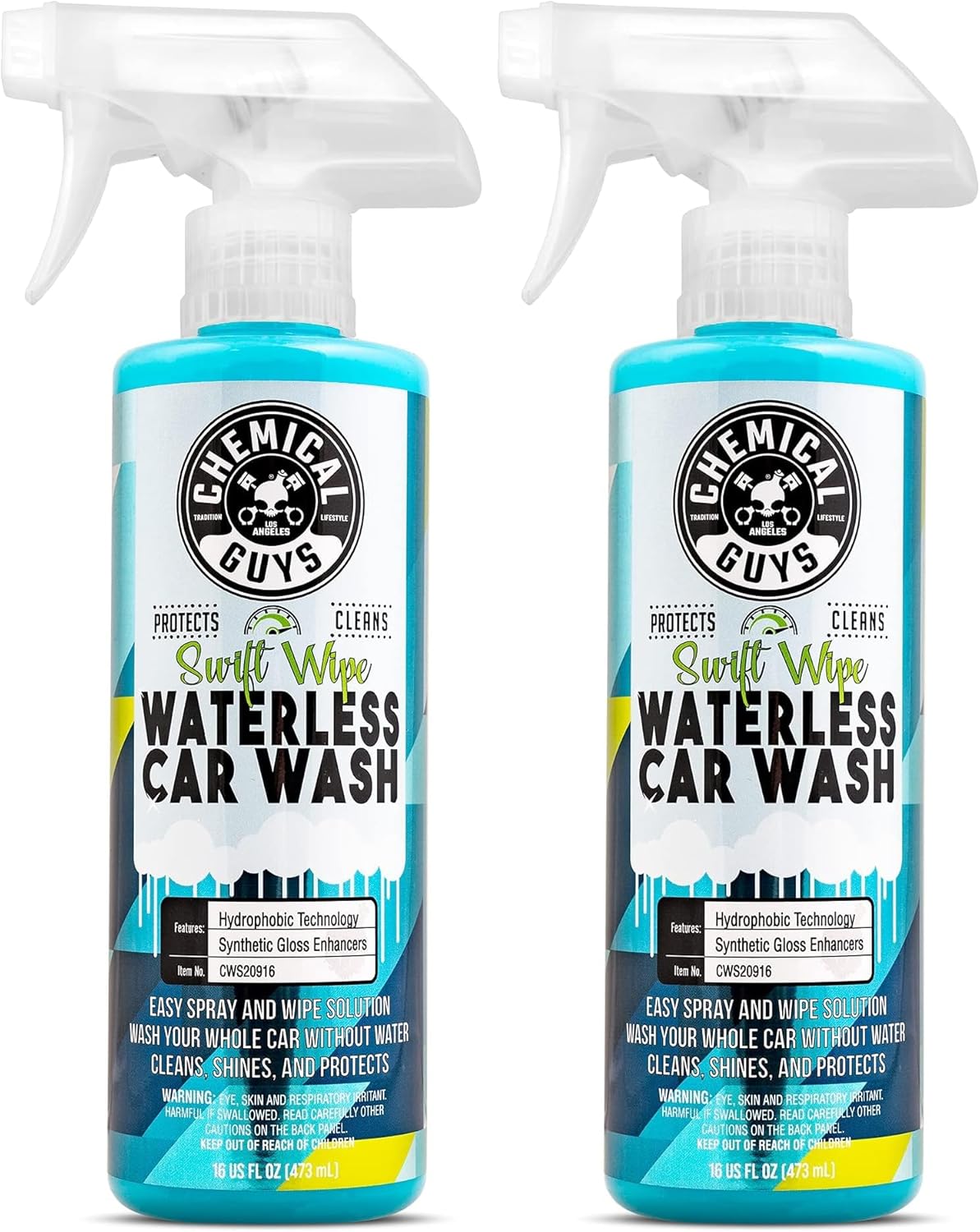 Chemical Guys Swift Wipe Sprayable Waterless Car Wash Spray - Spray and Wipe to Safely Clean and Shine Cars, Trucks, Motorcycles, RV & More, High Lubrication Formula, 128 oz