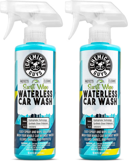 Chemical Guys Swift Wipe Sprayable Waterless Car Wash Spray - Spray and Wipe to Safely Clean and Shine Cars, Trucks, Motorcycles, RV & More, High Lubrication Formula, 128 oz