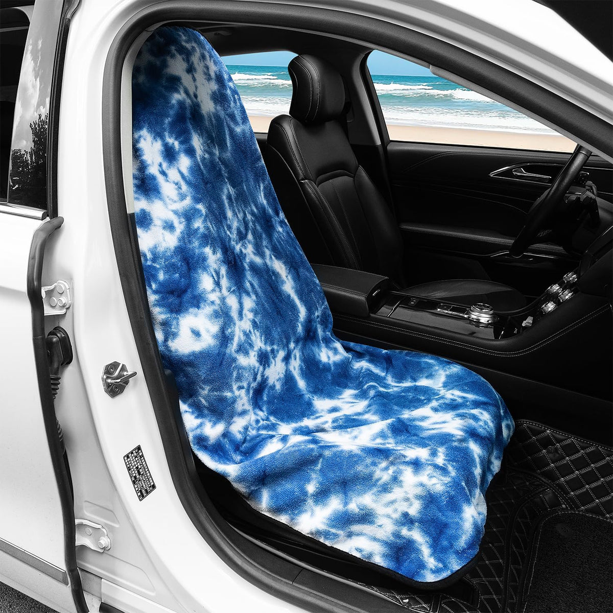 Waterproof Sweating Car Seat Cover for Post Gym Workout, Running, Swimming, Beach and Hiking, Universal Fit Non-Slip Towel Bucket Seat Protector for Cars SUV Trucks, Machine Washable (Grey)