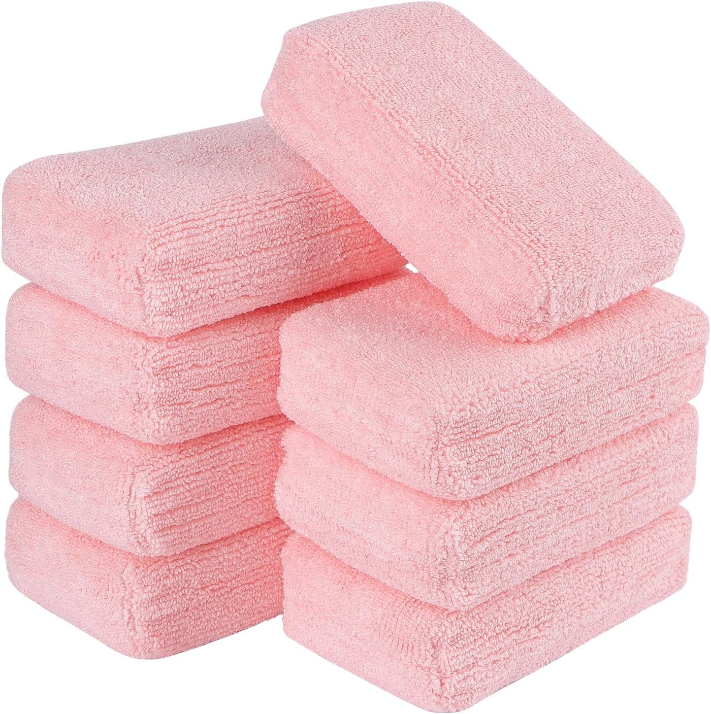 AIDEA Microfiber Applicator Pad-8Pack, Car Wash Sponge, Premium Microfiber Sponge and Cleaning Pads, Perfect for Effortless Wax, Sealant, and Conditioner Application, Car Detailing Supplies, Blue