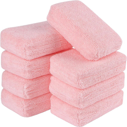 AIDEA Microfiber Applicator Pad-8Pack, Car Wash Sponge, Premium Microfiber Sponge and Cleaning Pads, Perfect for Effortless Wax, Sealant, and Conditioner Application, Car Detailing Supplies, Blue