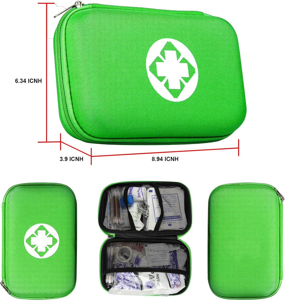 Car First Aid Kits 275Pcs Survival Gear Home Travel Size Small Emergency Kit Tactical Hiking EVA Camping Essentials Backpack Sports Office Boat Urgent Accident