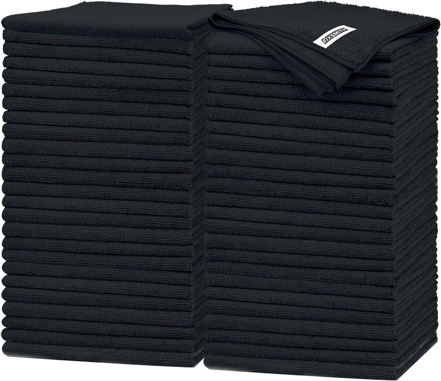 FIXSMITH Microfiber Cleaning Cloth - Pack of 50, Microfiber Towels for Cars 16 x 12 in, Highly Absorbent Cleaning Rags, Lint-Free, Streak-Free Cleaning Cloths for Car Kitchen Home Office