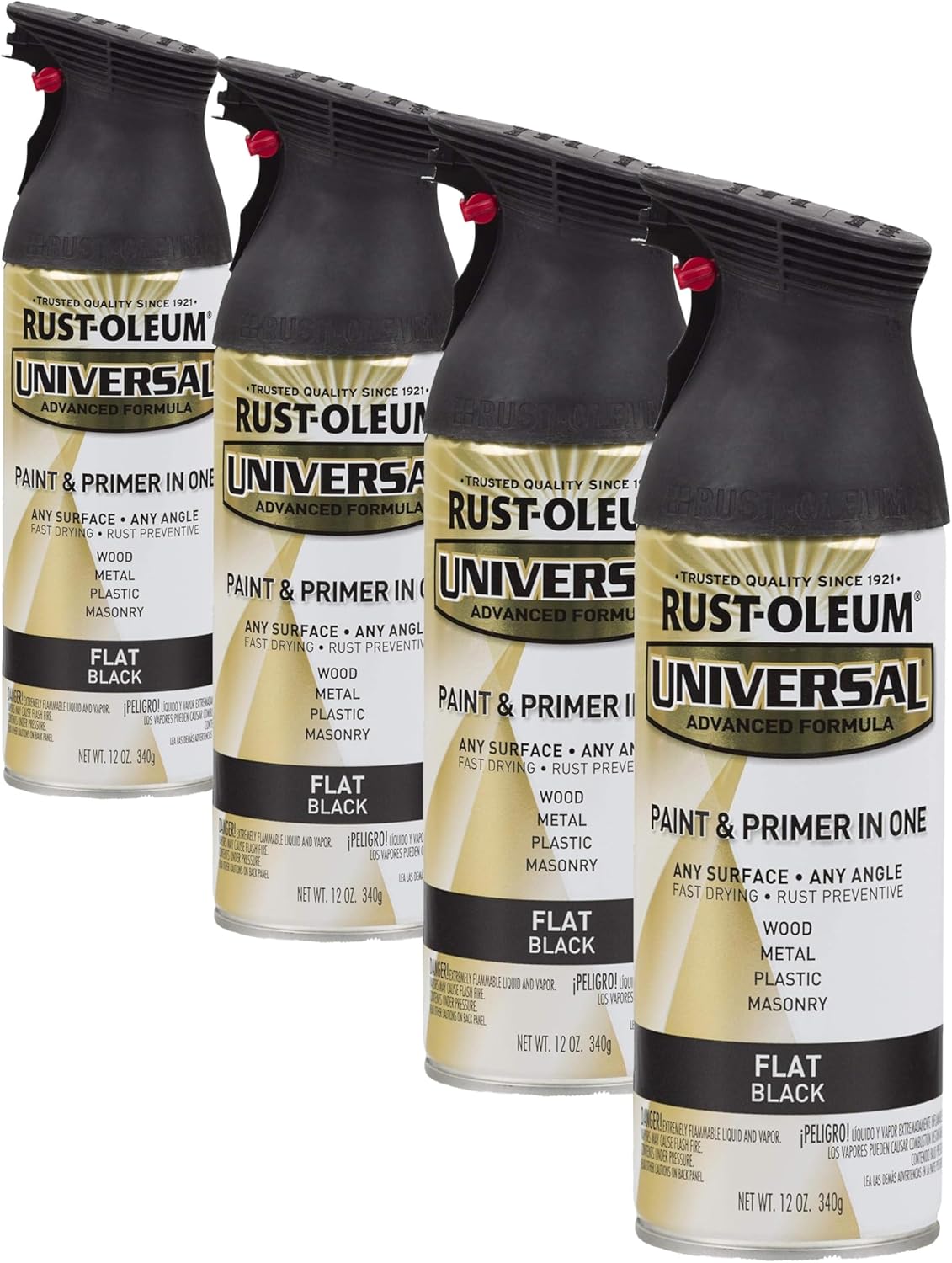 Rust-Oleum 302151 Universal All Surface Clear Topcoat Spray, 11 oz, Dead Flat Clear - Colors A