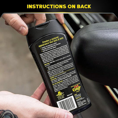 Meguiar's Ultimate Black Plastic Restorer - Give Yourself the Gift of Shine This Holiday Season and Enhance Faded Trim with Long-Lasting UV Protection - 12 Oz
