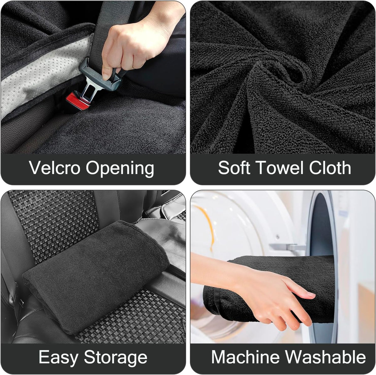 Waterproof Sweating Car Seat Cover for Post Gym Workout, Running, Swimming, Beach and Hiking, Universal Fit Non-Slip Towel Bucket Seat Protector for Cars SUV Trucks, Machine Washable (Grey)