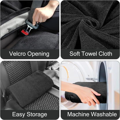 Waterproof Sweating Car Seat Cover for Post Gym Workout, Running, Swimming, Beach and Hiking, Universal Fit Non-Slip Towel Bucket Seat Protector for Cars SUV Trucks, Machine Washable (Grey)