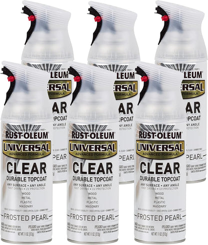 Rust-Oleum 302151 Universal All Surface Clear Topcoat Spray, 11 oz, Dead Flat Clear - Colors A