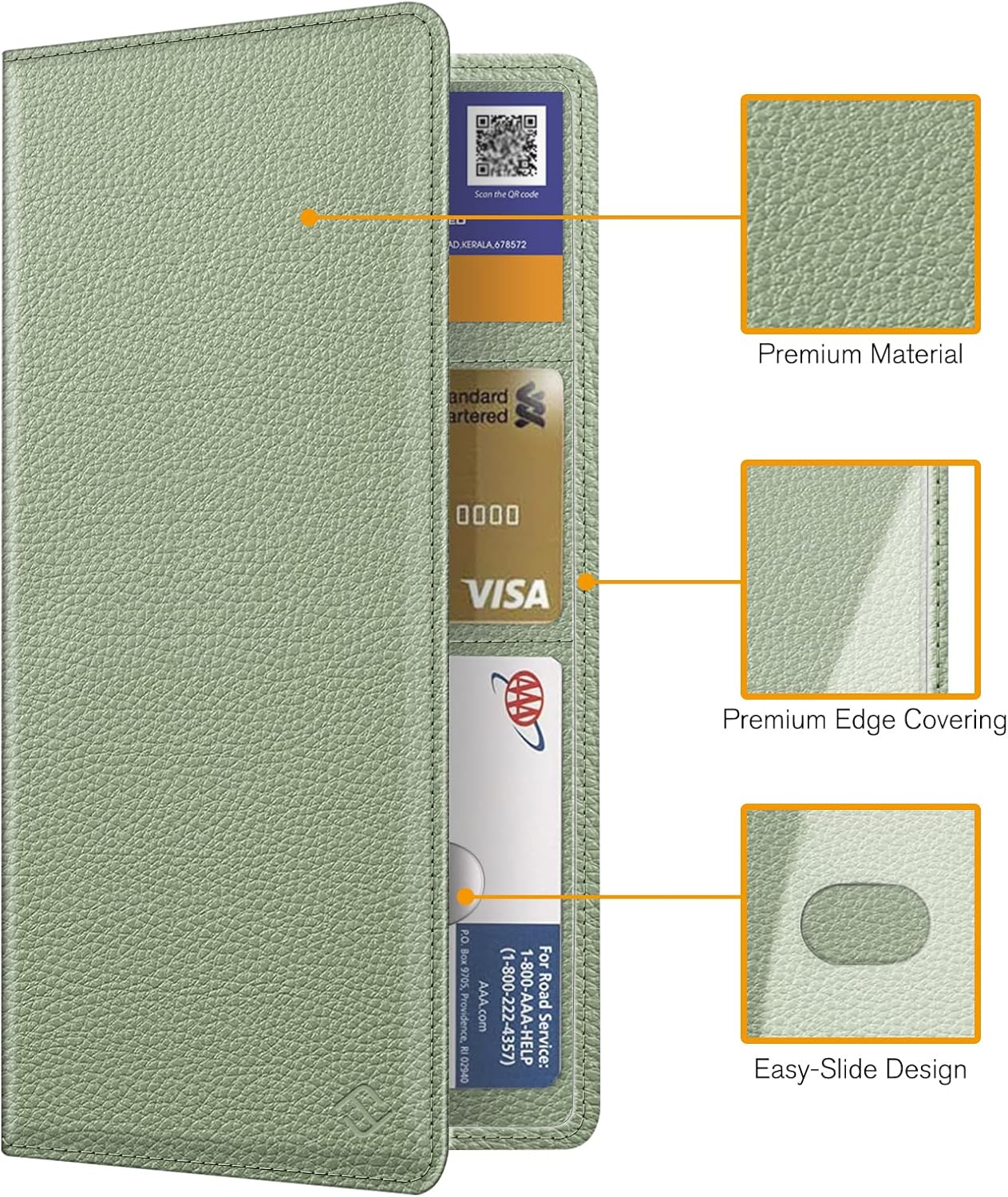 FINPAC Car Registration and Insurance Card Holder, Vehicle Glove Box Card Organizer Wallet Automobile Accessories for License