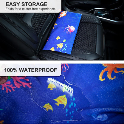 Waterproof Sweating Car Seat Cover for Post Gym Workout, Running, Swimming, Beach and Hiking, Universal Fit Non-Slip Towel Bucket Seat Protector for Cars SUV Trucks, Machine Washable (Grey)