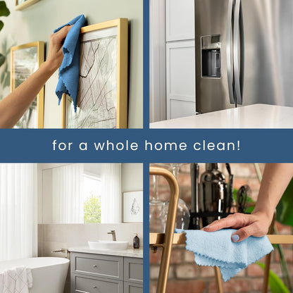 S&T INC. 50 Pack Microfiber Cleaning Cloth with Box, Bulk Towels for Home, Reusable Microfiber Towels for Cars, Cleaning Rags, White, 190gsm, 11.8 Inches x 11.8 Inches, 50 Count