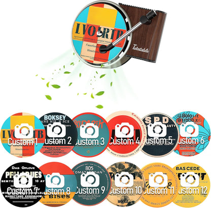 Maicican 12PCS Customizable Car Air Freshener Vent Clip, Pop Singer Album Cover Record Player Shape, Music Lover Gifts. (Fashion)