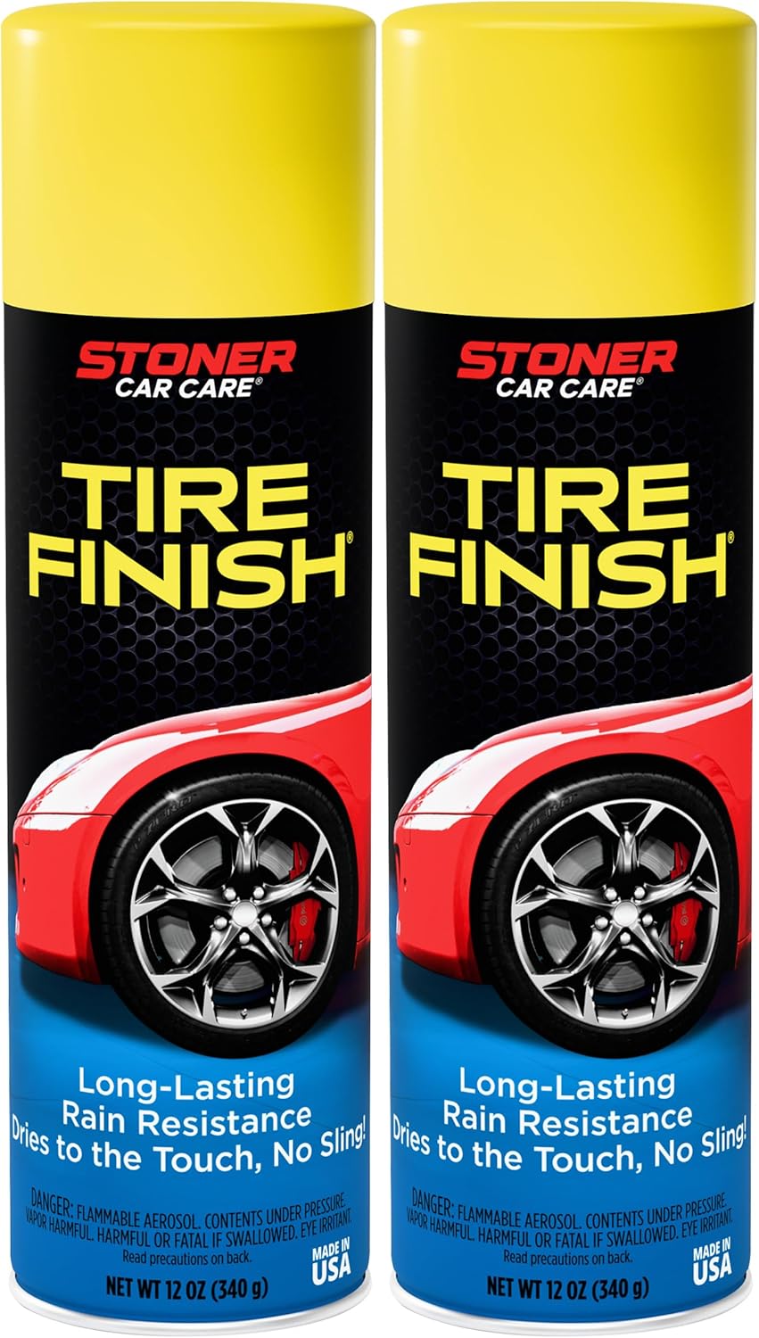 Stoner Car Care 91094-6PK More Shine Tire Finish – Tire Shine Spray Restores Deep Matte Black Finish with Long-Lasting Rain-Resistant Protection, Dry-to-Touch – 12 oz (Pack of 6)
