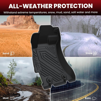 LASFIT Floor Mats Fits for Hyundai Sonata 2020-2026 (Only for FWD & Gas) & Kia K5 2021-2025 (Only for FWD) Custom Fit TPE All Weather Floor Liners Car Mats Accessories, Black