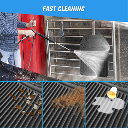 Nilight Rubber Cargo Mats for Cars Trucks SUVs,Universal Trim to fit for Most Vehicles,All Weather Protection Heavy Duty Cargo Liners