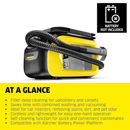 Kärcher Puzzi 10/1 Commercial Carpet Extractor 12.5 PSI - Spot Cleaner, Stain Remover, Area Rugs, Car and Auto Detailing, Carpet and Upholstery Cleaner - Onboard Accessory Storage - 4.9 Gallon