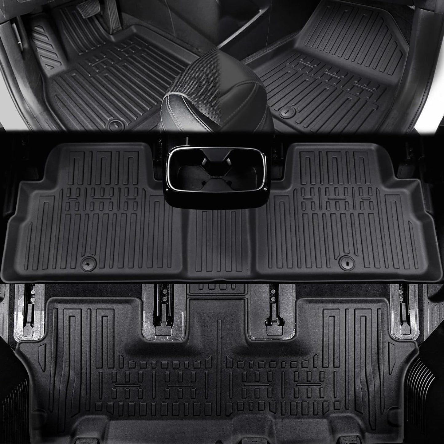 Floor Mats for Kia K5 2021-2026/Hyundai Sonata Gas 2020-2026, All Weather Floor Mats Trunk Cargo Liner Accessories, Full Coverage Set (Fit FWD Models)