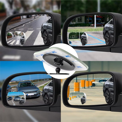 BFXM Blind Spot Mirrors 2 Pack, Car Accessories Frameless Side Mirror Blindspot Convex HD Glass, Side View Mirror Blindspot with Wide Angle Adjustable Stick for Car SUV and Trucks