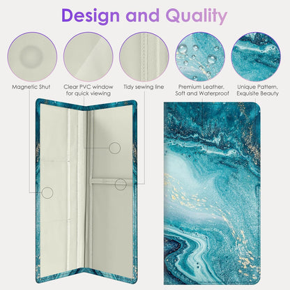 Car Registration and Insurance Holder，Colour Patterns Men Women Car License Document Registration and Insurance Card Holder