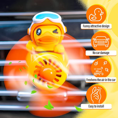 Car Vent Clips - Bear Pilot Car Air Freshener Vent Clip with Rotating Propeller, Durable and Easy to Install, 2.1"x2.5"x2.4" Versatile Size, 2 Aroma Tablets Included, Adds a Playful Touch to Interior
