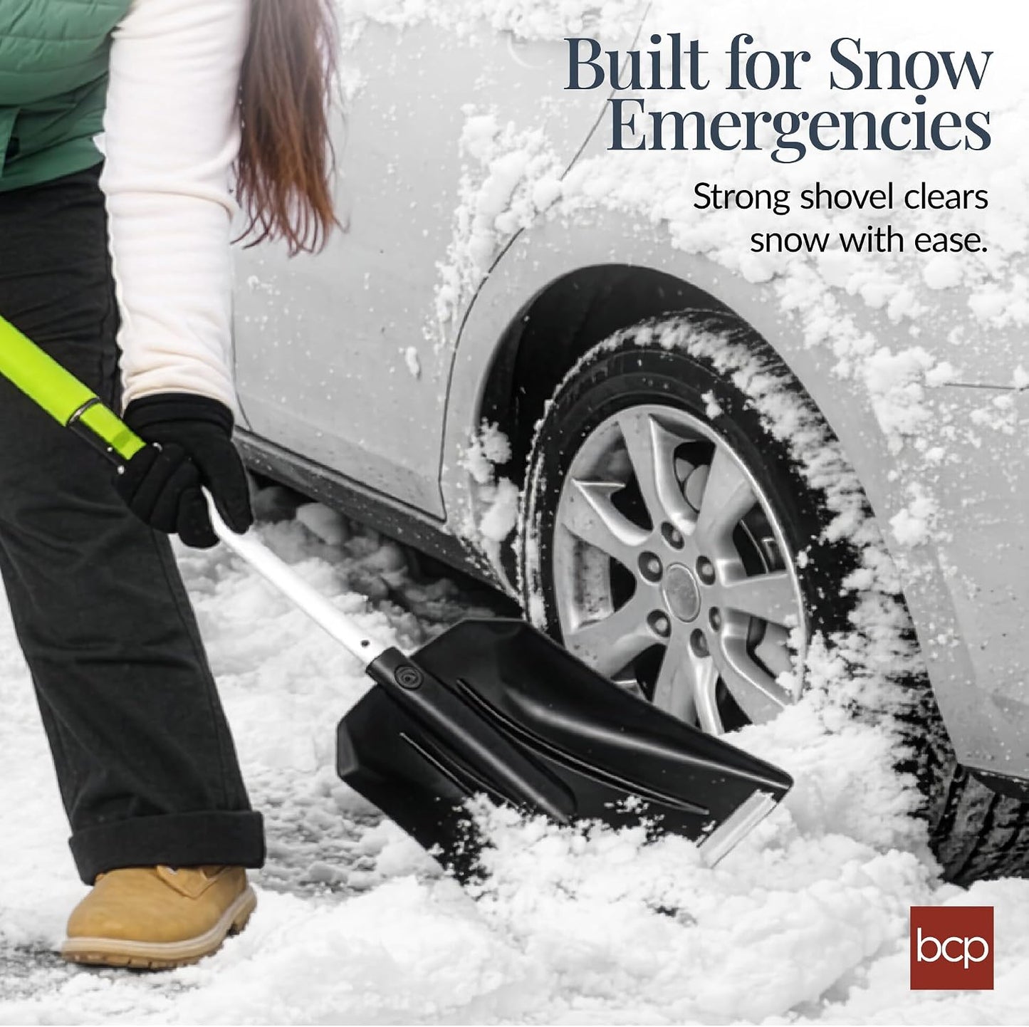 Best Choice Products Snow Brush with Squeegee & Ice Scraper, Up to 39" Extendable Foam Grip, 270° Pivoting Snow Brush for Car Truck SUV, Storage Bag Included - Pink