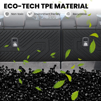 LASFIT Floor Mats for Honda CR-V 2026 2025 2024 2023 (Gasoline & Hybrid & e:FCEV), All Weather TPE Custom Fit Anti-Slip Pet Friendly Car Liners, 1st & 2nd Row Black
