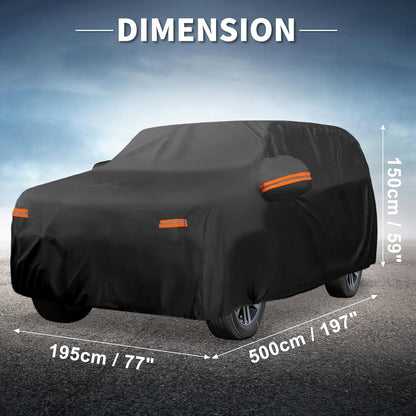 X AUTOHAUX Car Cover for Honda Civic Sedan/Coupe 210D-PU Outdoor Full Car Cover All Weather with Door Zipper for Waterproof Windproof Sun Rain Snow Protection