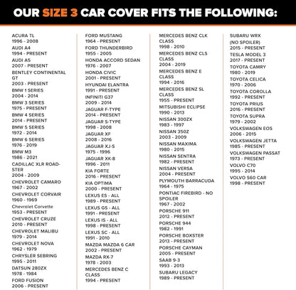 Budge Lite Car Cover, Indoor Protection, Breathable Dustproof Cover, Fits Mid-Size Sedans up to 200 Inches, Gray, Size 3
