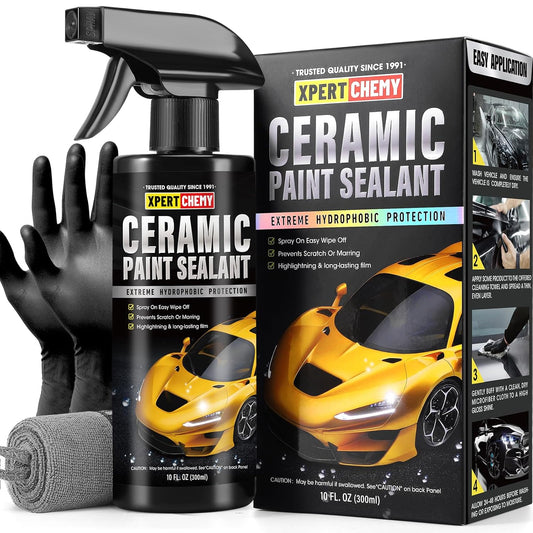 Ceramic Coating for Cars Polish, Paint Sealant Spray Enhancing Car Gloss and Color Depth, Hydrophobic Protection, Waterproof, Dustproof and Pollutant-Proof, High Shine Car Wax Coating Spray