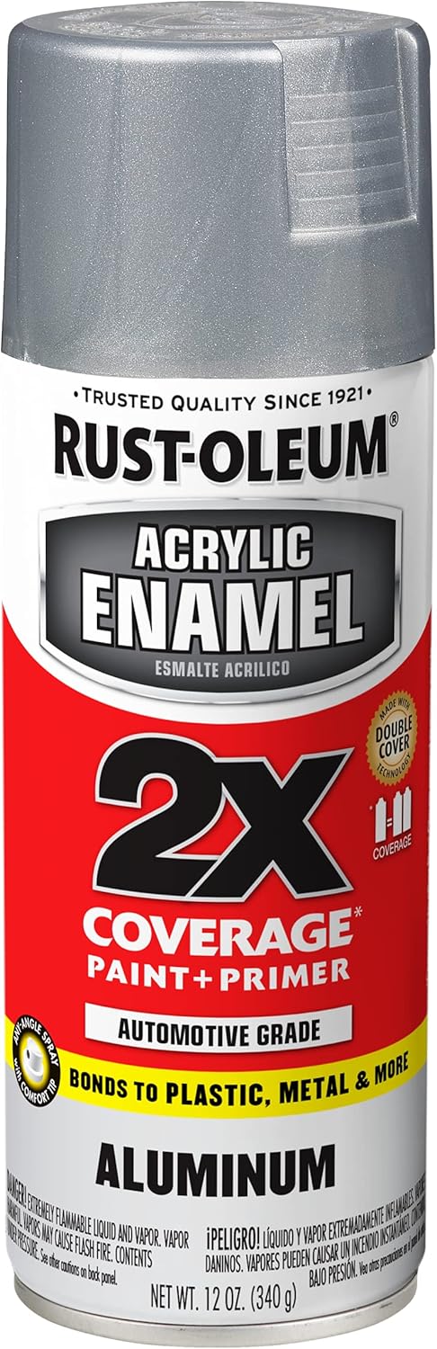 Rust-Oleum 271903 Acrylic Enamel 2X Spray Paint, 12 oz, Gloss Black, (Pack of 1)