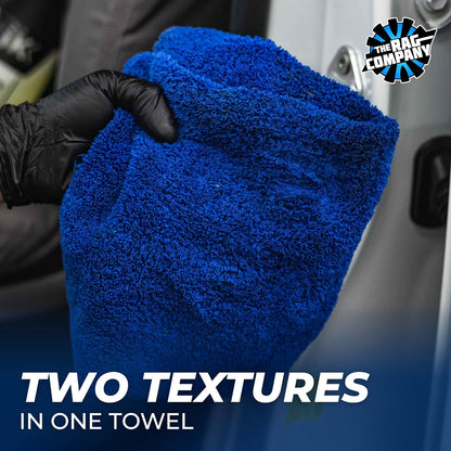 The Rag Company - Creature Edgeless Auto Detailing Towels (10-Pack) Professional 70/30 Blend, Dual-Pile Plush Microfiber, Buffing & Polishing, 420gsm, 16in x 16in, Black