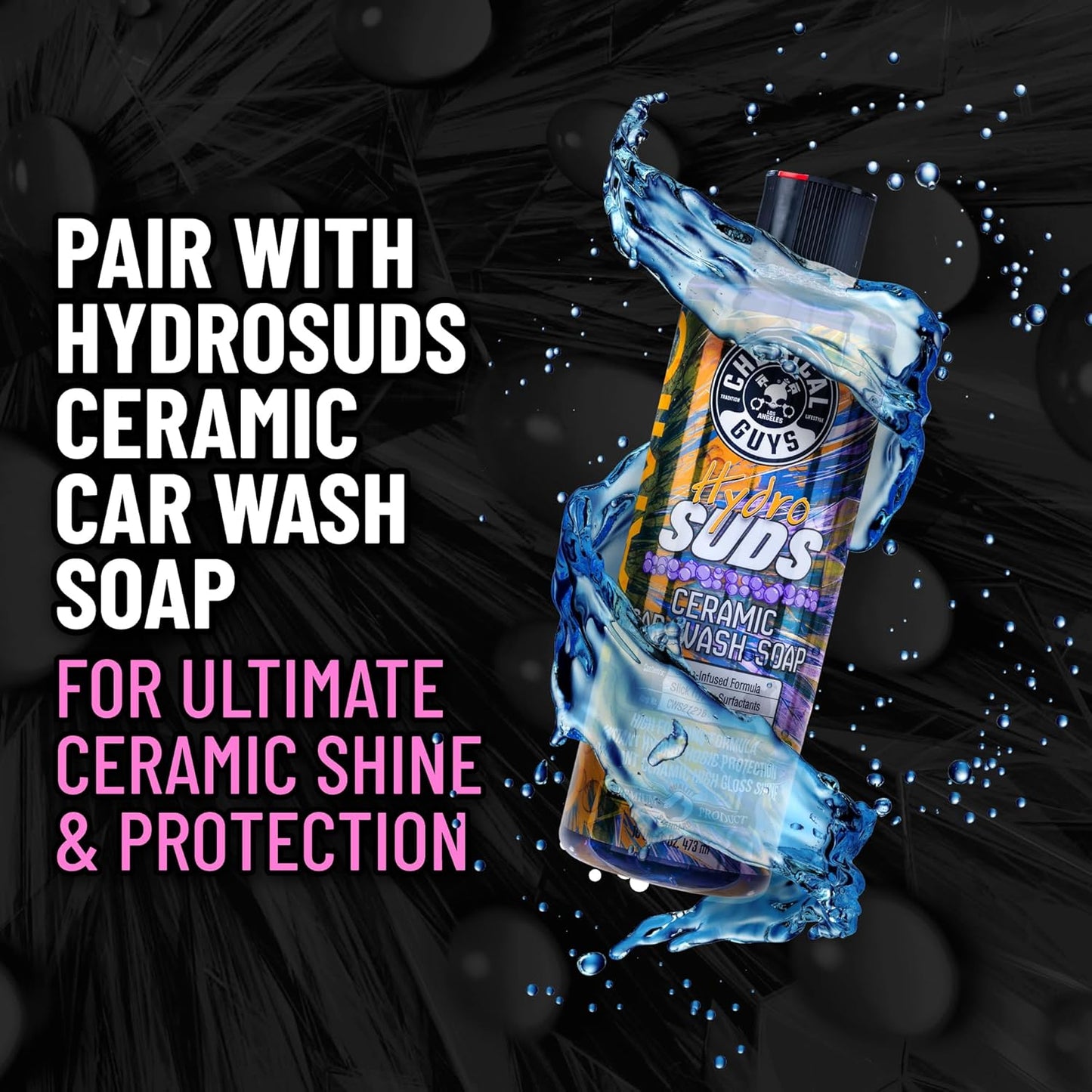Chemical Guys HydroDry, Ceramic Drying Aid - 16 oz Quick Detail Spray Enhances Shine and Protection After Wash, Safe for Cars, Trucks, SUVs, Motorcycles, and RVs - Hydrophobic Gloss Booster