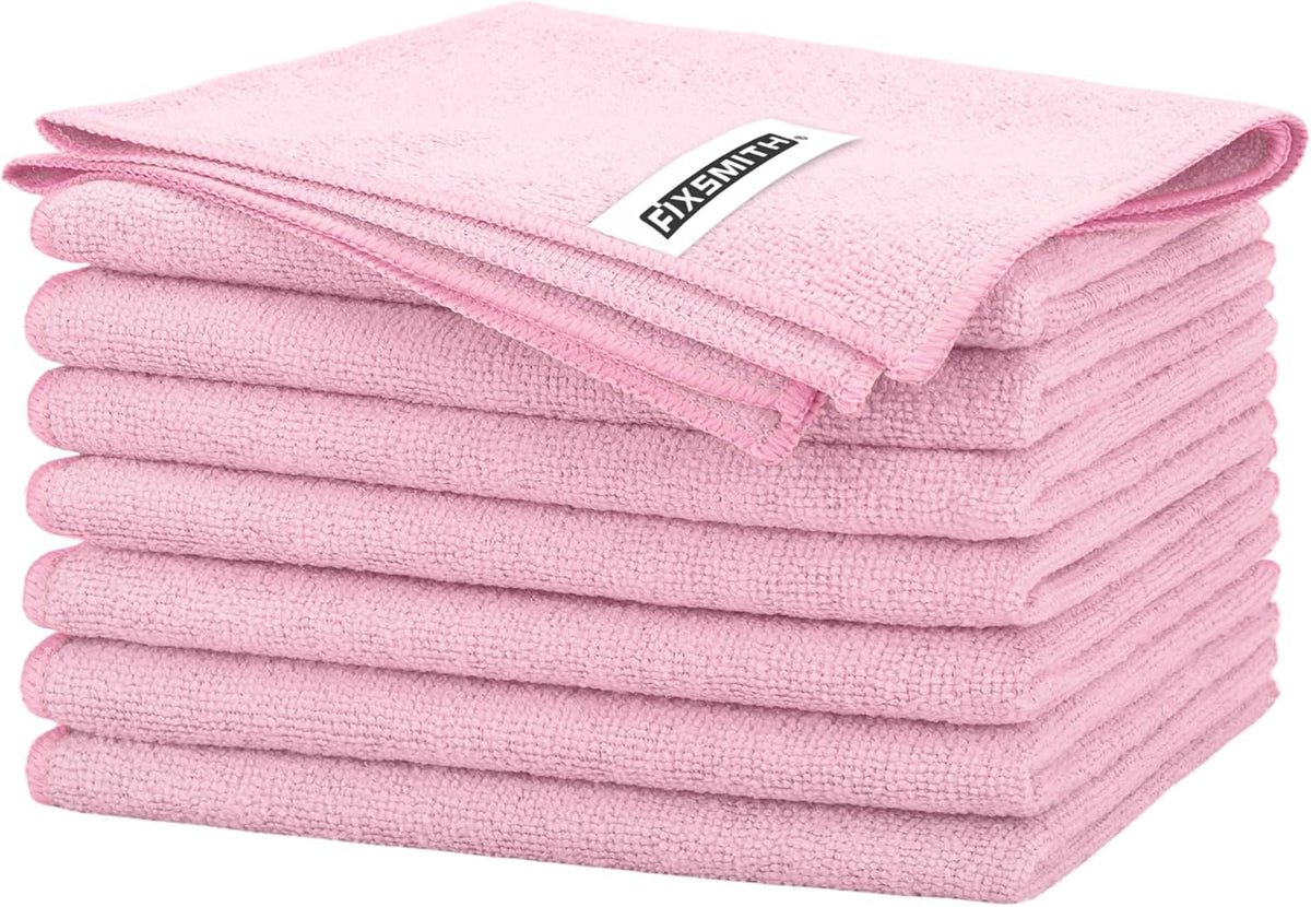 FIXSMITH Microfiber Cleaning Cloth - Pack of 50, Microfiber Towels for Cars 16 x 12 in, Highly Absorbent Cleaning Rags, Lint-Free, Streak-Free Cleaning Cloths for Car Kitchen Home Office