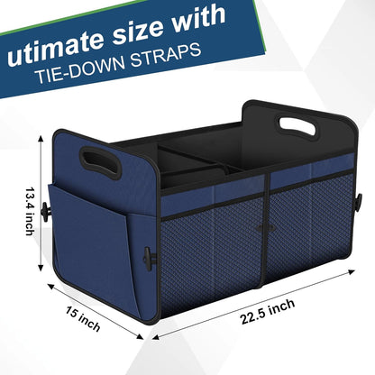 Femuar Car Trunk Organizer with Large Capacity Waterproof Car Accessories for Women & Men, Collapsible Trunk Organizer for Suv/Jeep/Sedan,Tools (Black, Standard)