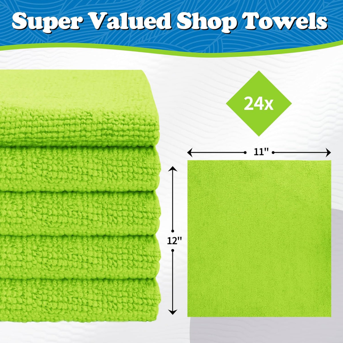 FIXSMITH Shop Towels, Pack of 200, Grey Microfiber Cleaning Cloth Bulk, Microfiber Towels for Cars, All-Purpose Absorbent Cleaning Rags, Dust Cloth for Automotive, Mechanic, Garage, 11.5 x 11.5 inch