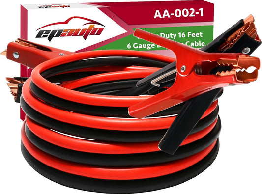 EPAuto 4 Gauge x 20 Ft Heavy Duty Jumper Cables for Car & SUV Emergency Battery Booster Kit with Safety Gloves & Travel Bag (Safe Jump Start for Dead Batteries)
